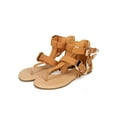 thumbnail image 5 of New Women Glaze Katy-4 Nubuck Criss Cross Ankle Buckle Gladiator Thong Sandal, 5 of 5