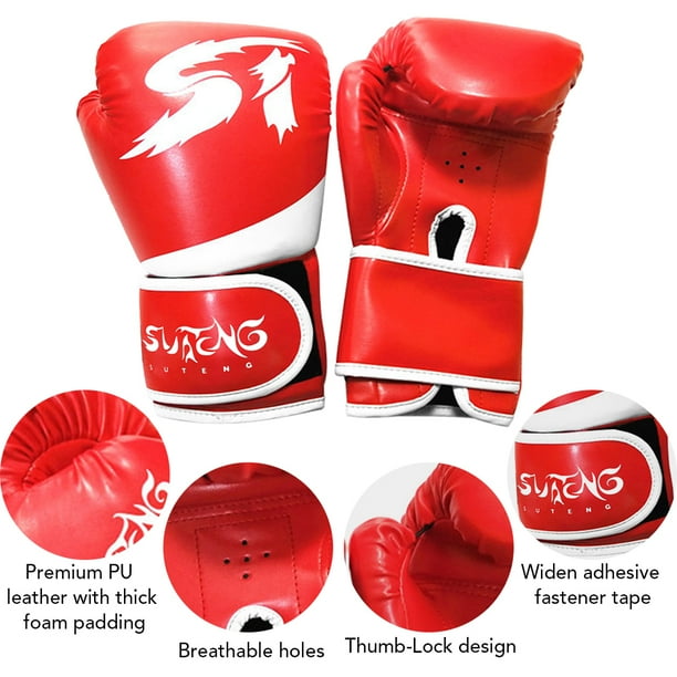 Boxing Gloves Kick Boxing Training Gloves Youth Muay Thai Punching Bag Mitts Boxing Practice Equipment for Punch Bag Sack Boxing Pads Age 3 to 10