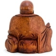 thumbnail image 4 of Happy Buddha Statue Laughing Buddha Wood Sculpture Lucky Statue Home Decor - LG. 7"- OMA BRAND, 4 of 6