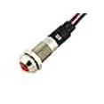 thumbnail image 3 of Alpinetech PL8B-R 8mm 5/16" Red 12V LED Metal Signal Indicator Pilot Dash Light, 3 of 4