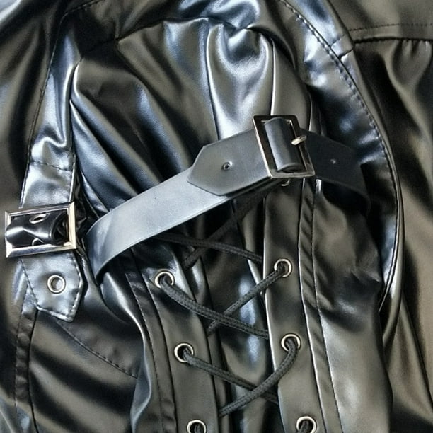 EGNMCR Jackets for Men Men Vintage Leather Jacket Biker Motorcycle