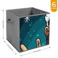 thumbnail image 6 of Collapsible Oxford Fabric Storage Cubes with Handles, Large Mid Foldable Oxford Cloth Bins Set of 2/6, Closet Organizers for Shelves Clothes Home Kitchen Toy - HOHOHO Santa Claus-1, 6 of 7