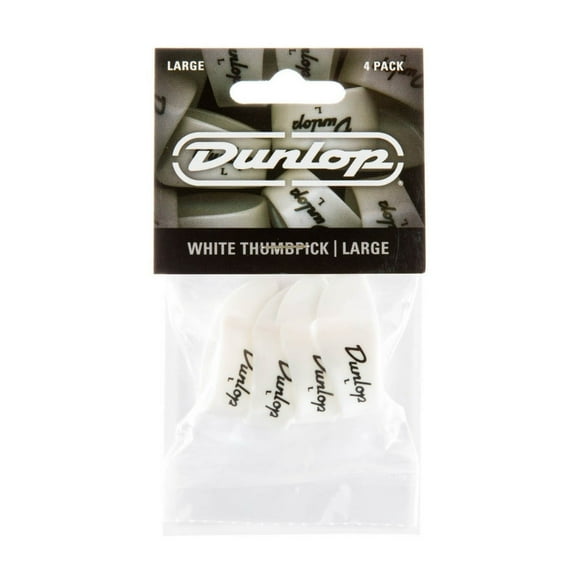 DUN-9003P Dunlop Large Thumb Picks 4 Pack White