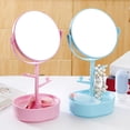 thumbnail image 3 of justharion Women Girls Rotating Makeup Mirror Dressing Table Stand Mirror Storage Holder Base Bottom, 3 of 9