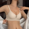 thumbnail image 3 of LOVZFMLL Soutiens-Gorge pour Femmes Couleur Unie Sans Couture Style Mince Rassemblé et Rassemblée Accessoire Soutien-Gorge Beige 2TG, 3 of 6