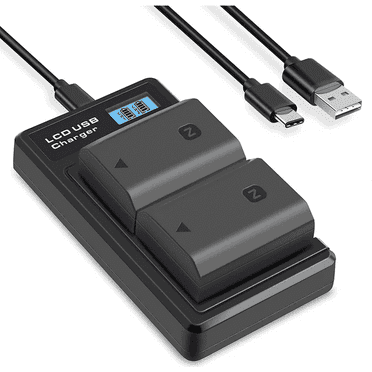 EBKK NP-FZ100 Battery 2-Pack and Dual USB Charger Compatible with Sony Alpha A7 IV / A7 III / A7R V / A7R IV / A7R III / A7S III / A7C / A6600 / FX3 Camera Battery
