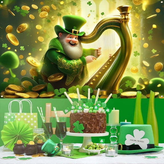 St. Patrick's Banner Background Spring Irish Holiday Celebration Party Flag, A