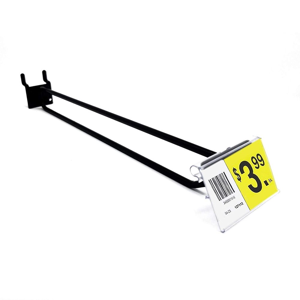 10" Pegboard Flip Up Scanner Hooks w/ 2" L X 1.25" H Scanner Plates, Black, 10 Pack Walmart