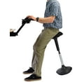 thumbnail image 4 of Wobble Stool Standing Desk Chair Ergonomic Tall Adjustable Height sit Stand-up Office Balance Drafting bar swiveling Leaning Perch Perching high swivels 360 Computer Adults Kids Active Sitting Black, 4 of 6