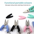 thumbnail image 4 of Mini Small Scissors Keychain with Cover, Portable Travel Stainless Steel Shears, Compact Yarn Cutting Tool for Sewing Crafts, 4 of 7