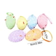 thumbnail image 3 of Moocorvic 6 Pcs Glitter Easter Eggs, Colorful Foam Hanging Easter Egg Ornaments for Tree, Home Holiday Supplies DIY Craft Decoration, 3 of 6