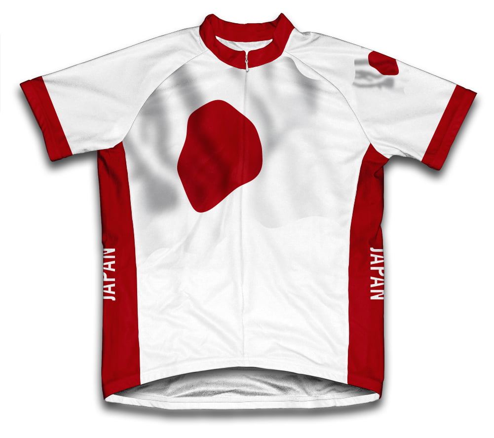 ScudoPro Japan Flag Short Sleeve Cycling Jersey for Men