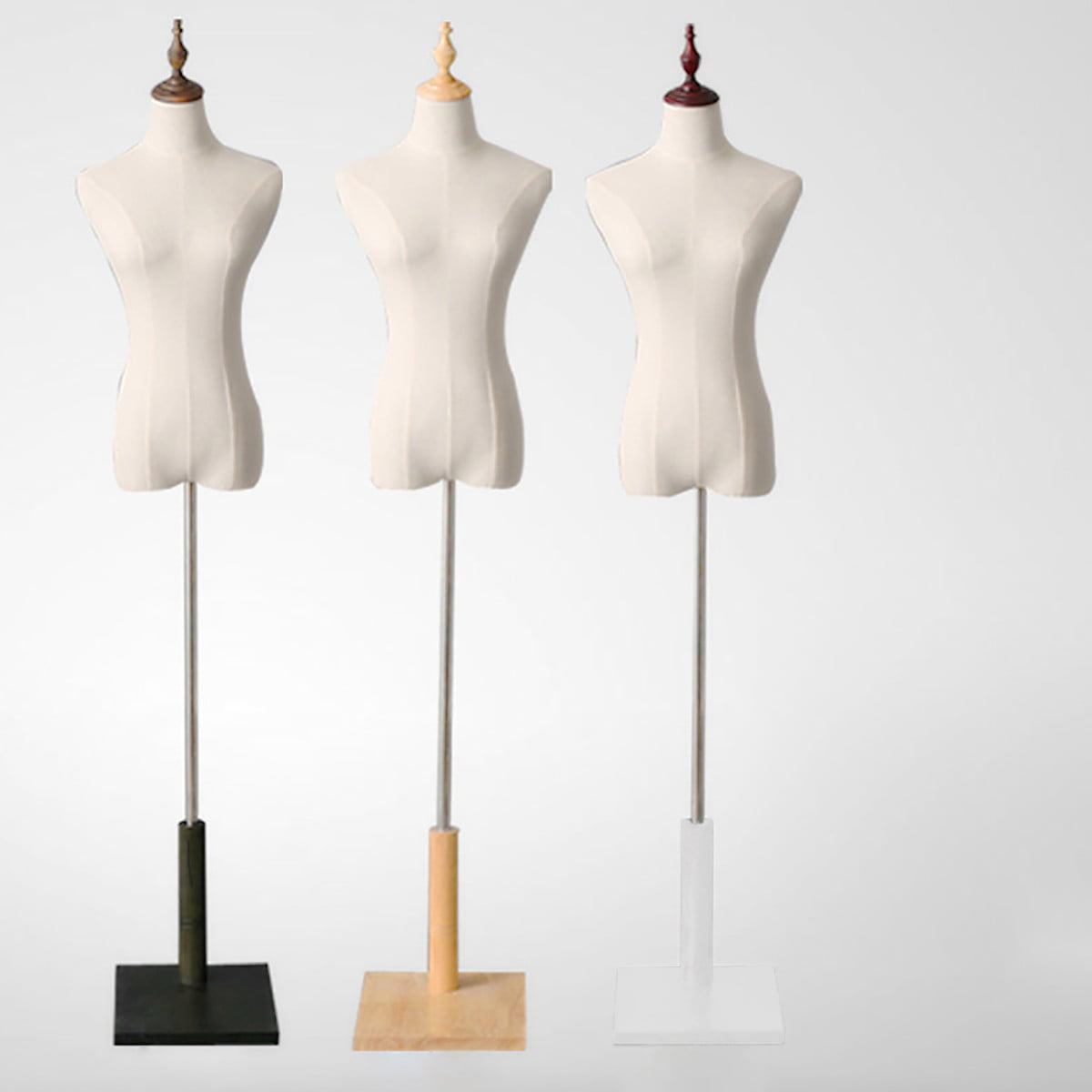 MN-446 Female Half Body T-Shirt Hanging Torso Mannequin Form w/ Adjustable Stand 