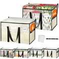 thumbnail image 5 of AcerichFad Moving Bags Heavy Duty, 6 Pack 104 L Extra Large Packing Storage Bags with Reinforced Handle Zipper for Moving Travel Camping College Supplies, Clear, 5 of 7