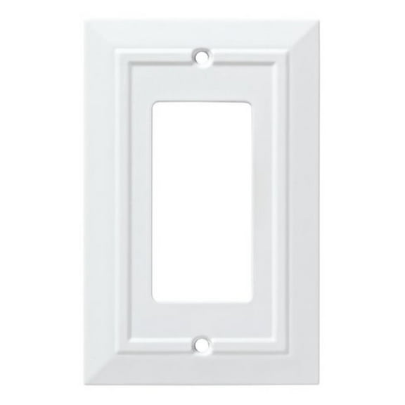 Franklin Brass Classic Architect Single GFCI Decora Wall Plate Pure White 4 Pack
