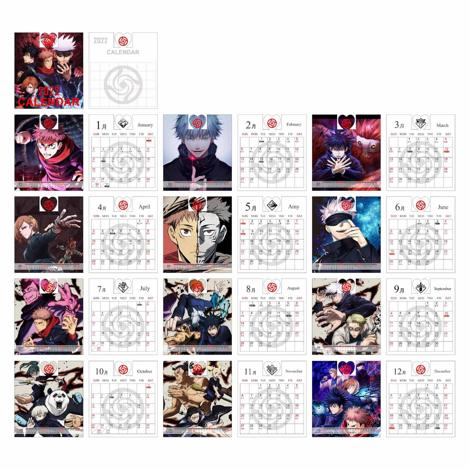 Premium Vector | Christmas anime calendar 2023