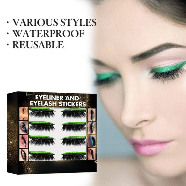 Pegamento para pestañas postizas con purpurina, sombra de ojos, rizador de pestañas, maquillaje de ojos