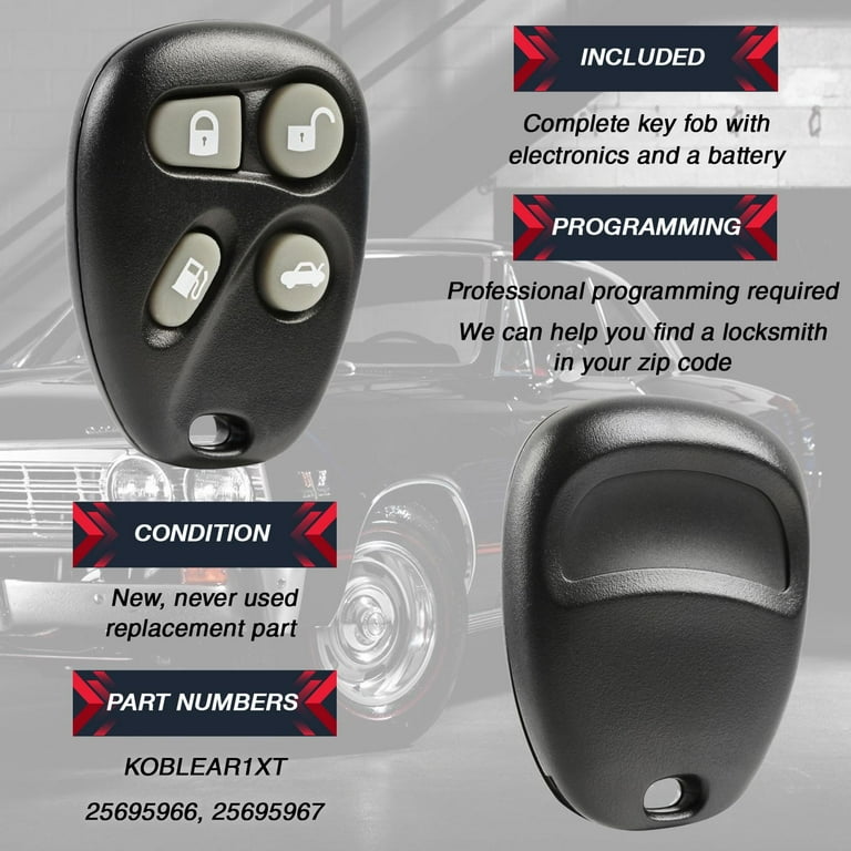 KeylessOption replacement fob for Cadillac Deville/Eldorado