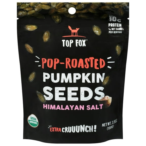 Top Fox Seeds Pumpkin Pop Roasted Hima 3.5 oz (Pack of 6)
