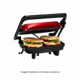 thumbnail image 3 of Panini Grill Hamilton Beach Antiadherente Ajustable de 2 Rebanadas 25462MN Roja, 3 of 6