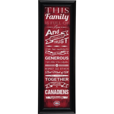 NHL HCHL1B22CNDS Montreal Canadiens Men s Family Cheer Framed Art Print Medium Team Color