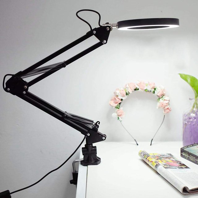 Desk Light, 48pcs Lamp Beads USB Three Tone Table Lamp, Makeup For Eyebrow Manicures