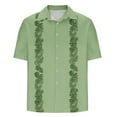 thumbnail image 5 of Zylanna Men's Hawaiian Shirts, Quickly Dry Turndown Collar Short Sleeve Casual Summer Beach Button Down Shirts Green Size XL, 5 of 5