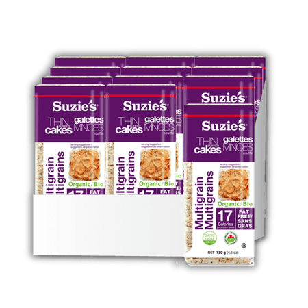 Suzie's Whole Grain Thin Cakes - Multigrain - Case of 12 - 4.9 oz.
