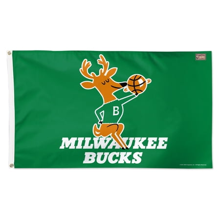 WinCraft Milwaukee Bucks 3 x 5 Single-Sided Heritage Deluxe Flag