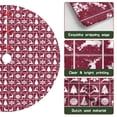 thumbnail image 6 of Christmas Tree Skirt,Red Christmas Deer and Tree Pattern Christmas Tree Decor with Red Ribbon Ties,Round Shape,Christmas Decorations for Home 36"x36", 6 of 7
