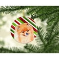 thumbnail image 2 of Carolines Treasures LH9260-CO1 Pomeranian Candy Cane Holiday Christmas Ceramic Ornament, Multicolor, 2 of 3