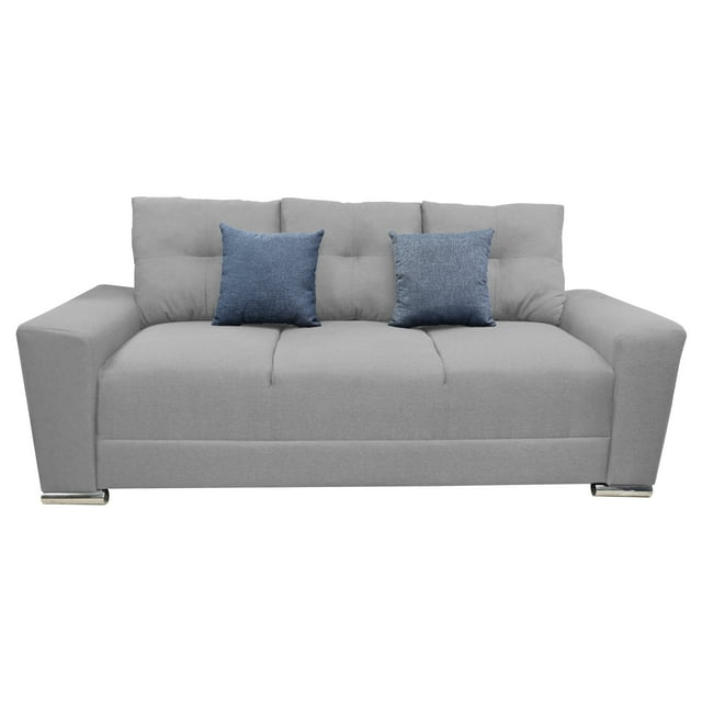 Sofa EL BAZAR STORE Suecia Lino Gris plata 3 plazas Modular Moderno