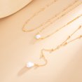 thumbnail image 6 of NICKSUN Boho Ocean Layered Necklace Set, Starfish Seashell Conch Imitation Pearl Multi-Strand Y Drop Choker, Gold Flat Snake Chain Beach Neck Jewelry for Women, 6 of 9