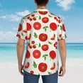 thumbnail image 6 of Haiem Fresh Red Tomato Printed Hawaiian Shirt for Men - Men’s Casual Beach Summer Shirts - Stretch Fabric with Modern Fit-Medium, 6 of 9
