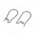 thumbnail image 3 of 10pc 304 Stainless Steel Hoop Earrings Findings Kidney Ear Wires Electrophoresis Black 21 Gauge 20x10x0.7mm, 3 of 3