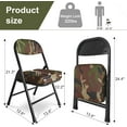 thumbnail image 4 of Mini Padded Folding Chairs, Garage Stool, Portable Camping Chair with Cushion, Lightweight Lawn Chair, for Outdoor Sports Events, Patio, Fishing, Hiking, Hunting, Picnic, Beach (Camo Green), 4 of 16