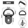 thumbnail image 4 of D-Rings Anchor, Lashing Ring, Trailer Lashing Ring, Lashing Ring, STAINLESS STEEL Lashing Ring, for Frame Hitches, Trailers, Stationary Trucks, 10PCS, 4 of 5