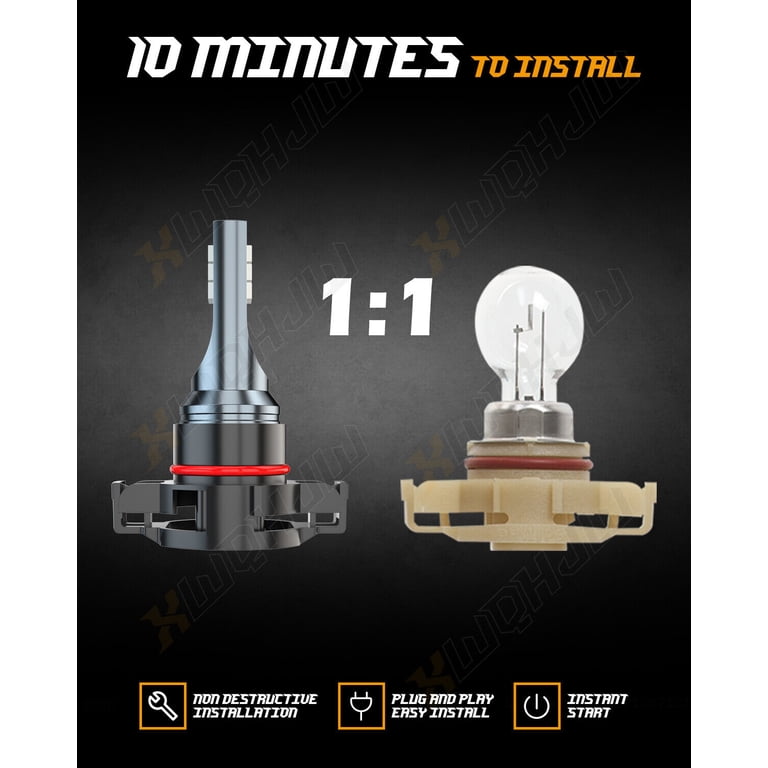 For DODGE Charger 2010-2014 LED Fog Lights Bulbs Kit 5202 H16 6000K White  2pcs - Walmart.com