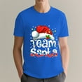 thumbnail image 4 of Christmas Tee Team Santa Claus Christmas Family Matching Pajama Funny Xmas T-Shirt, OdeJous Blue XXX-Large, 4 of 5