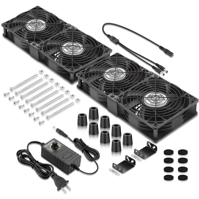 Ventiladores de rack para servidores WDERAIR AC 4 x 120 mm, refrigeración 110-240 V