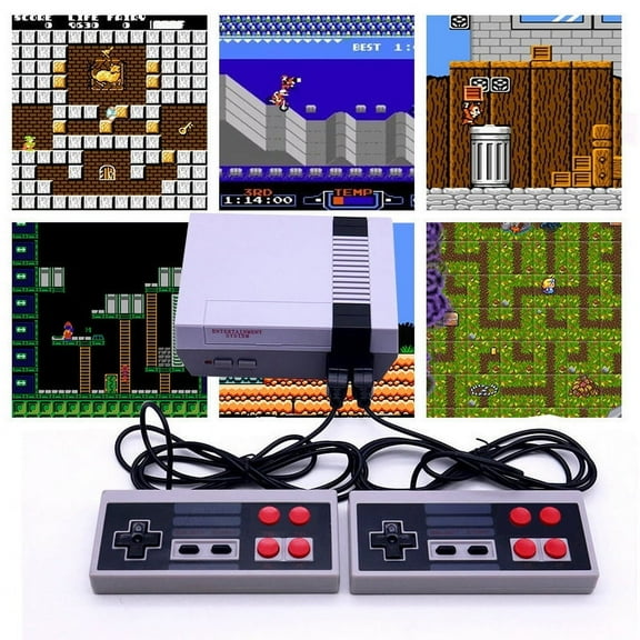 Retro Controllers Built in 620 Video Plays and 2 Controllers, Mini Video Controllers Plug and Play TV Plays with AV Output, 8-Bit Video Controllers System with Classic Plays, Children's Gift
