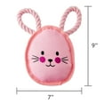 thumbnail image 5 of Vibrant Life Pink Easter Bunny Nylon with Rope & Squeaker Dog Toy, Chew Level 2, 5 of 6