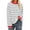 Gray, variant on Ofreoo Women's Fashion Long Sleeved Top Striped Knitted T-shirt Loose Fitting T-Shirt Free People Dupe Deal of the Week