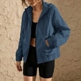 thumbnail image 6 of NominalSnug Rain Jackets for Women Lightweight Waterproof Zip Up Hoodies Hiking Outdoor Windbreaker Raincoats with Pockets, 6 of 8