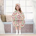 thumbnail image 7 of Dailycode Wearable Blanket Hoodie Oversized Sherpa Flannel Blankets with Pocket for 3-14 Year Old Cute Strawberry, 7 of 7