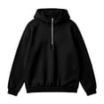 thumbnail image 6 of Men's Half-Zip Hoodies Casual Long Sleeve Sweatshirt Solid Color Sweatshirt for Fall Winter, 6 of 8