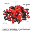 thumbnail image 4 of Unique Bargains 50pcs Rubber End Caps Cover Assortment 1/4 inch Screw Thread Protector for Screw Bolt Black Red, 4 of 5