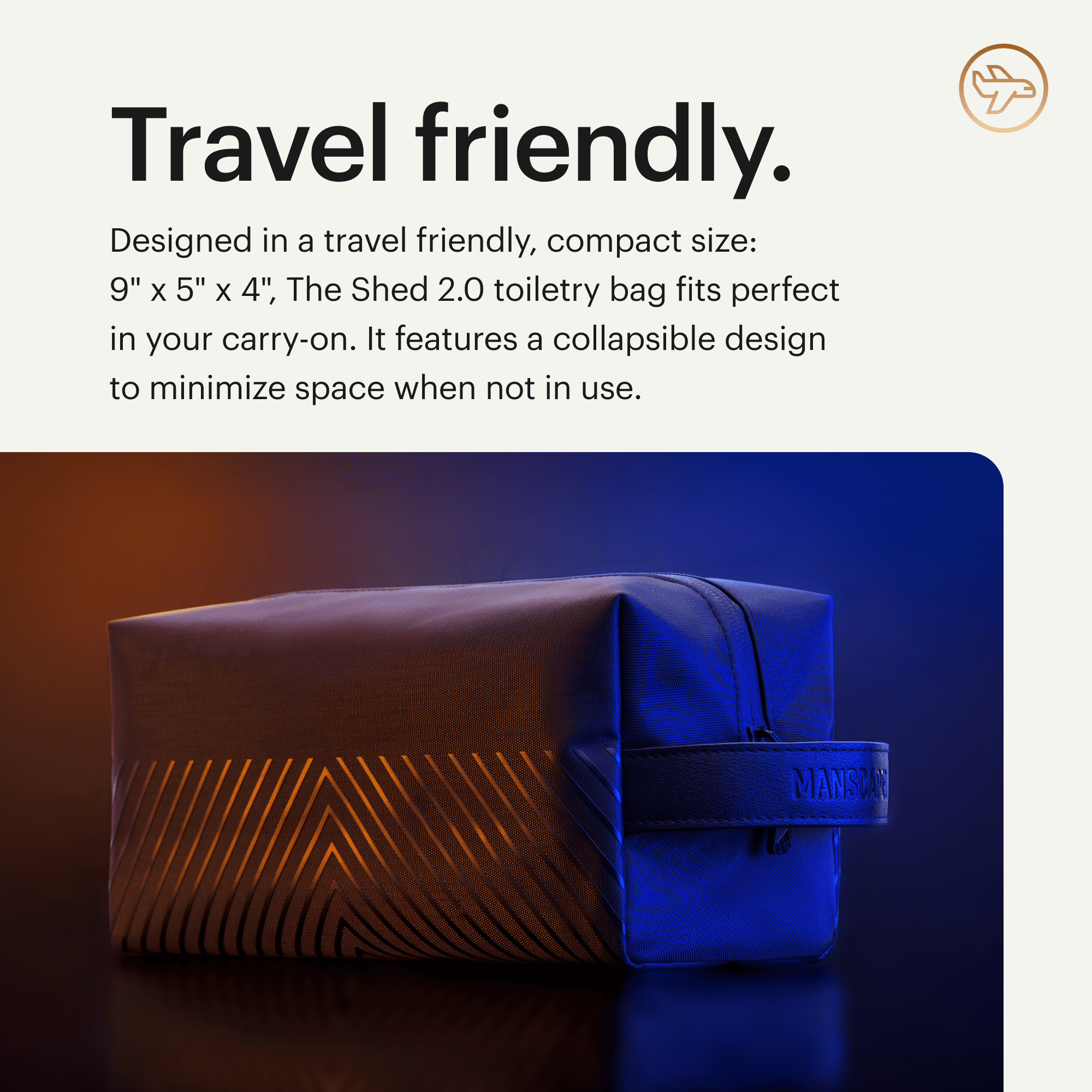 Bagsmart Toiletry Bag MANSCAPEDu00ae The Shed Premium Toiletry