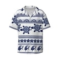 thumbnail image 5 of Picia Sea Underwater Turtles Men's Linen Shirts Short Sleeve Cuban Beach Shirts Casual Shirts Button Down Shirt for Men Beach Summer Wedding Shirt-3X-Large, 5 of 7