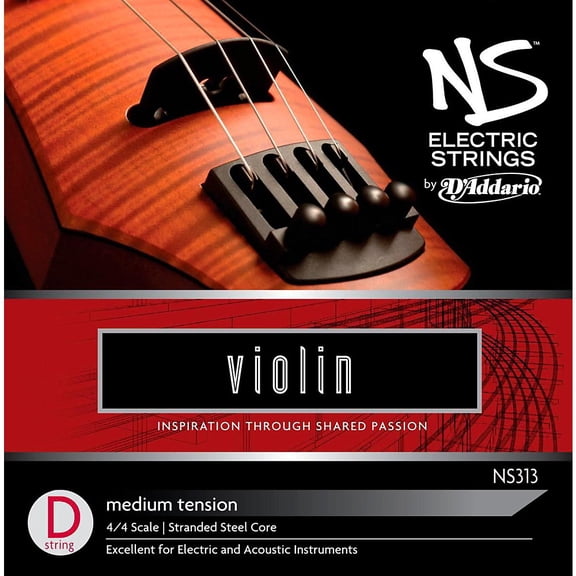 D'Addario NS Electric Violin Single D String, 4/4 Scale, Medium Tension